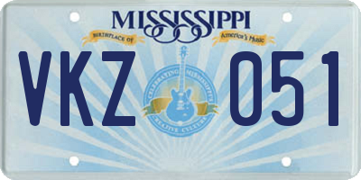 MS license plate VKZ051
