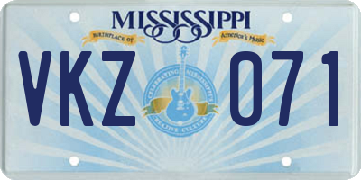 MS license plate VKZ071