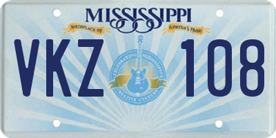 MS license plate VKZ108