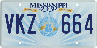 MS license plate VKZ664