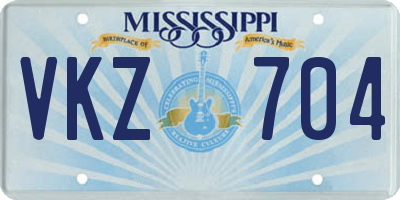 MS license plate VKZ704
