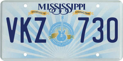 MS license plate VKZ730