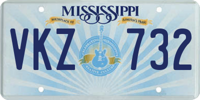 MS license plate VKZ732