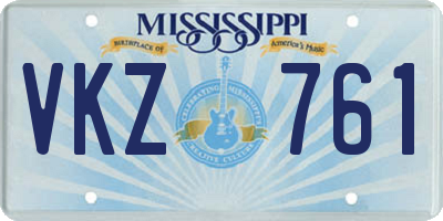 MS license plate VKZ761