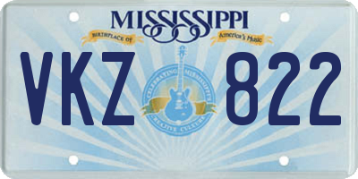 MS license plate VKZ822