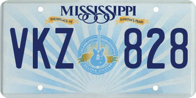 MS license plate VKZ828