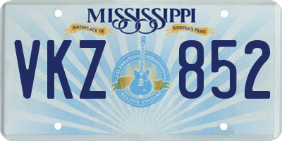 MS license plate VKZ852