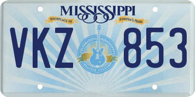 MS license plate VKZ853