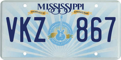 MS license plate VKZ867