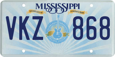 MS license plate VKZ868