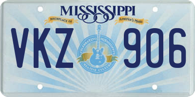 MS license plate VKZ906