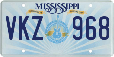 MS license plate VKZ968