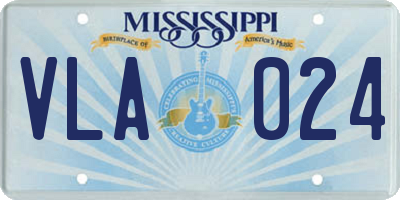 MS license plate VLA024