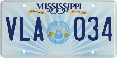 MS license plate VLA034
