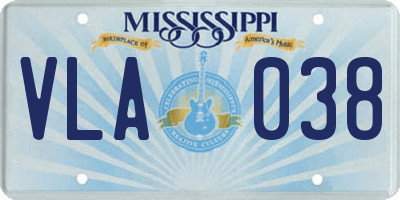 MS license plate VLA038