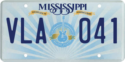 MS license plate VLA041
