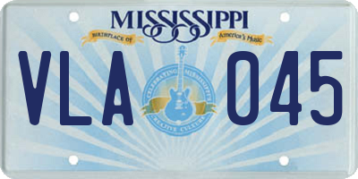 MS license plate VLA045