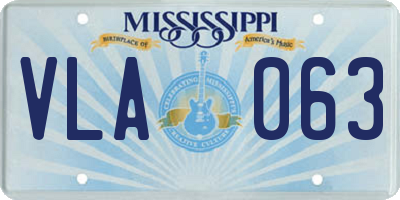 MS license plate VLA063