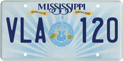 MS license plate VLA120