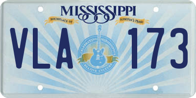 MS license plate VLA173