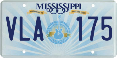 MS license plate VLA175