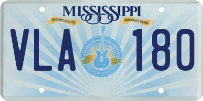 MS license plate VLA180