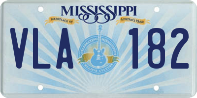 MS license plate VLA182