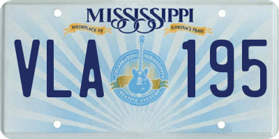 MS license plate VLA195