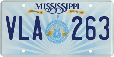 MS license plate VLA263