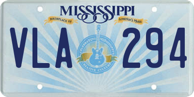 MS license plate VLA294