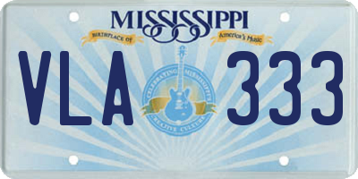 MS license plate VLA333