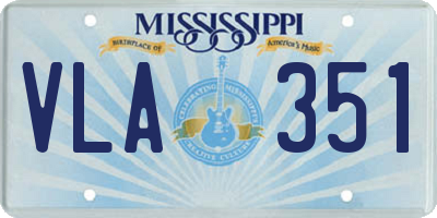 MS license plate VLA351
