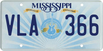 MS license plate VLA366
