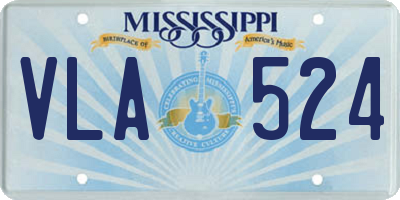 MS license plate VLA524