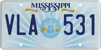 MS license plate VLA531