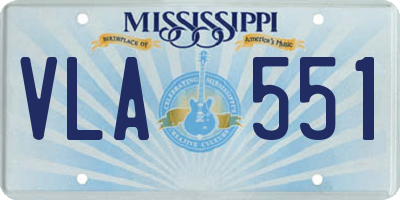 MS license plate VLA551