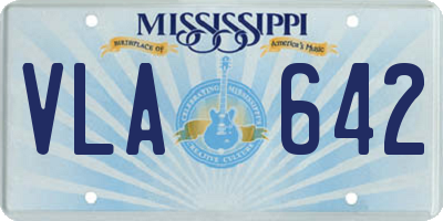 MS license plate VLA642