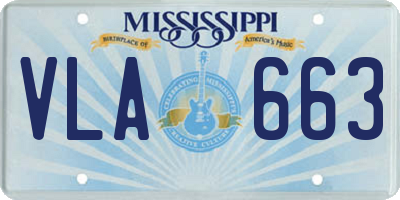 MS license plate VLA663