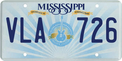 MS license plate VLA726