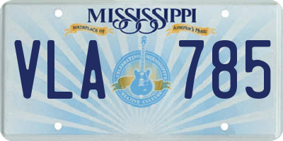 MS license plate VLA785