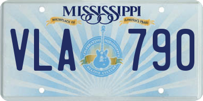MS license plate VLA790