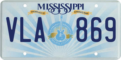 MS license plate VLA869