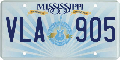MS license plate VLA905