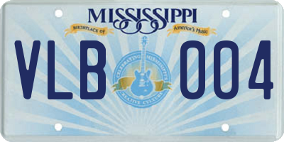 MS license plate VLB004