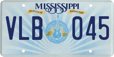 MS license plate VLB045