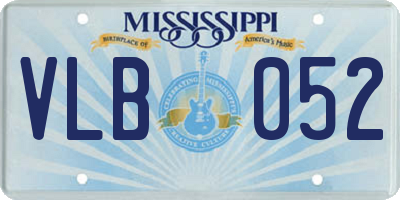 MS license plate VLB052