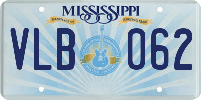 MS license plate VLB062
