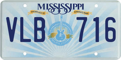 MS license plate VLB716