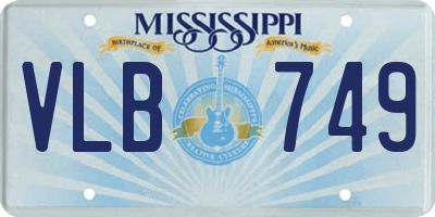 MS license plate VLB749