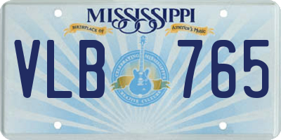 MS license plate VLB765